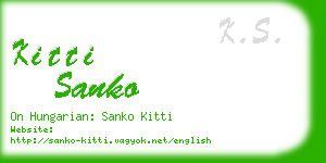 kitti sanko business card